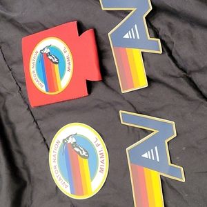 3 stickers and drink holder